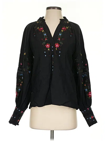 Pre-owned Kobi Halperin Long Sleeve Blouse In Black