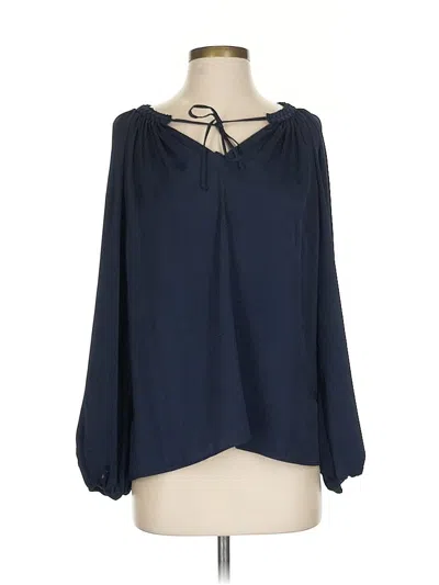 Pre-owned Kobi Halperin Long Sleeve Blouse In Blue