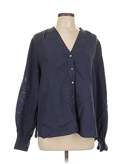 Pre-owned Kobi Halperin Long Sleeve Blouse In Blue