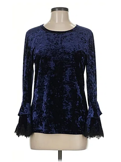 Pre-owned Kobi Halperin Long Sleeve Blouse In Blue