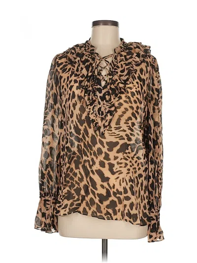 Pre-owned Kobi Halperin Long Sleeve Blouse In Brown