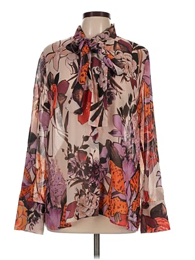 Pre-owned Kobi Halperin Long Sleeve Blouse In Brown