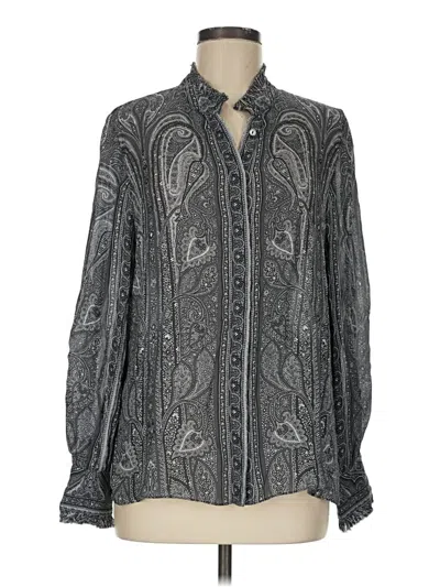Pre-owned Kobi Halperin Long Sleeve Blouse In Gray