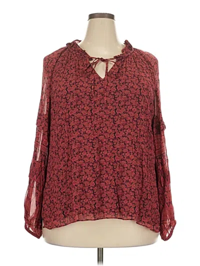 Pre-owned Kobi Halperin Long Sleeve Blouse In Red