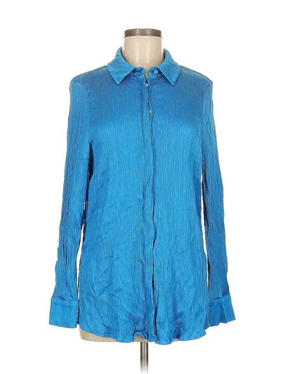 Pre-owned Kobi Halperin Long Sleeve Button Down Shirt In Blue