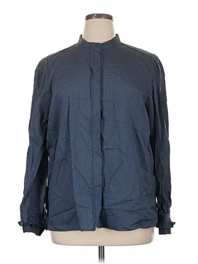 Pre-owned Kobi Halperin Long Sleeve Button Down Shirt In Blue