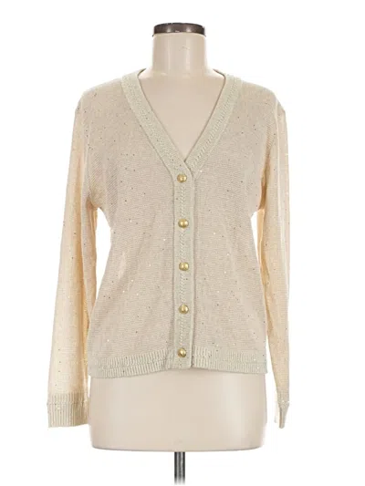 Kobi Halperin Long Sleeve Top Ivory Plunge Neckline Tops