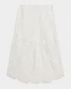 Kobi Halperin Lorelei Lace-inset Linen Midi Skirt