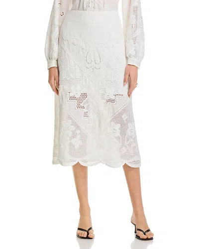 Kobi Halperin Lorelei Linen Skirt In White