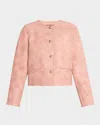Kobi Halperin Lyles Boxy Faux Leather Jacket In Rouge