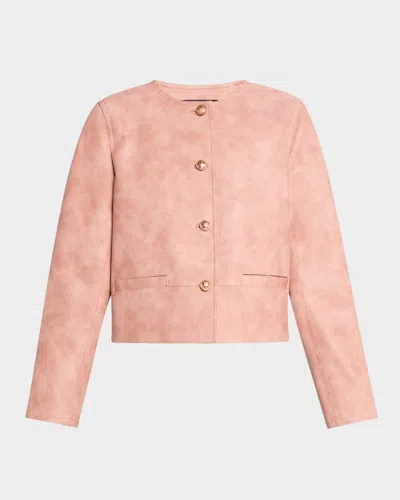 KOBI HALPERIN LYLES BOXY FAUX LEATHER JACKET