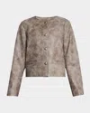 Kobi Halperin Lyles Boxy Faux Leather Jacket In Sable