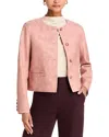 Kobi Halperin Lyles Boxy Faux Leather Jacket In Rouge
