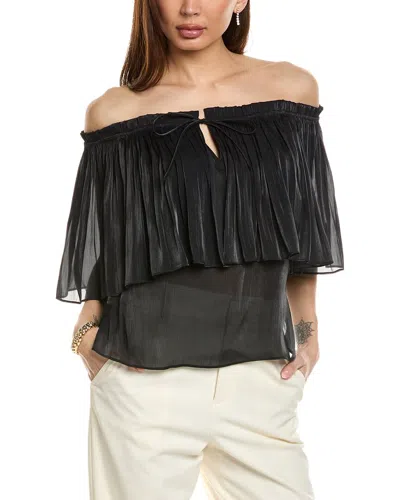Kobi Halperin Mads Off Shoulder Blouse In Black