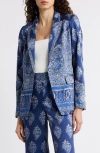 Kobi Halperin Maeve Mixed Paisley Print Satin Jacket In Multi