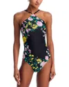 Kobi Halperin Magnolia One Piece Swimsuit In Black Multi