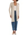 Kobi Halperin Marla Ribbed Open-front Cotton Sweater In Brown