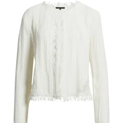 Kobi Halperin Marlee Fringe Cardigan In White