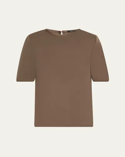 KOBI HALPERIN MARYL CREWNECK SILK BLOUSE