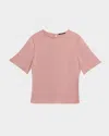 Kobi Halperin Maryl Crewneck Silk Blouse In Pink