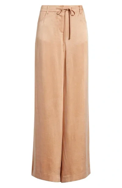 Kobi Halperin Mason Wide Leg Drawstring Pants In Brown