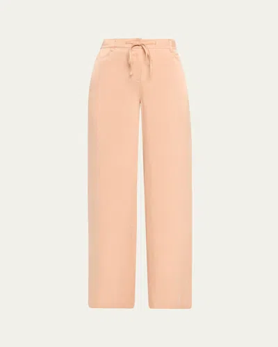 Kobi Halperin Mason Wide-leg Drawstring Pants In Brown