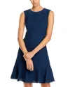 Kobi Halperin Maui Sleeveless Tweed Sheath Dress In Blue