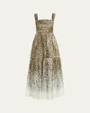 Kobi Halperin Meira Tiered Leopard-print Midi Dress