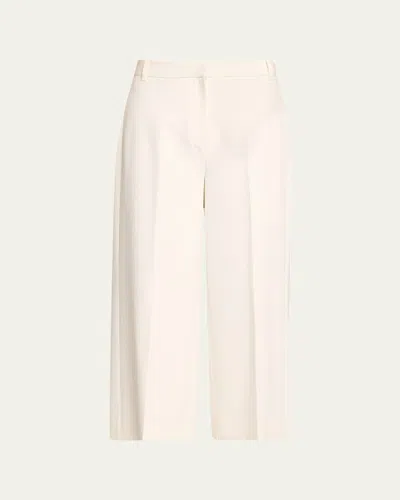 Kobi Halperin Melody Cropped Straight-leg Twill Pants In White