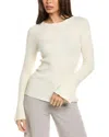 Kobi Halperin Mercer Rib Wool Sweater In White