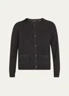 KOBI HALPERIN MERI SHIMMER BUTTON-DOWN SWEATER