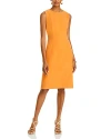 Kobi Halperin Women's Meridian Milano Twill Sleeveless Sheath Dress In Saffron