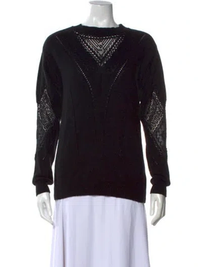 Pre-owned Kobi Halperin Merino Wool Crew Neck Sweater In Black