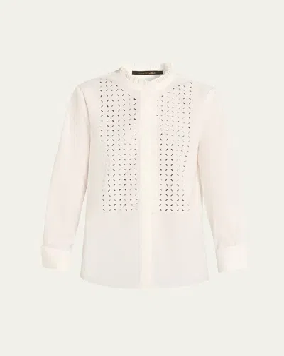 Kobi Halperin Mick Embellished Ruffle-trim Blouse In Multi
