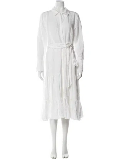 Pre-owned Kobi Halperin Midi Length Dress In White
