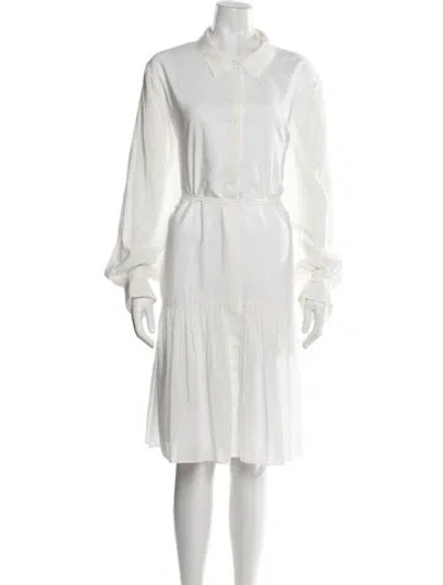 Pre-owned Kobi Halperin Midi Length Dress In White