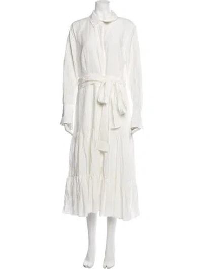 Pre-owned Kobi Halperin Midi Length Dress In White