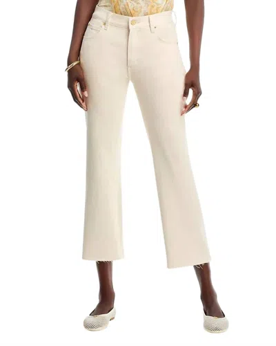 Kobi Halperin Mika High Rise Straight Raw Cut Hem Jeans In White
