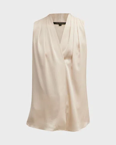 Kobi Halperin Mila Silk-stretch Sleeveless Top In Antique