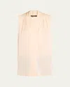 Kobi Halperin Mila Silk-stretch Sleeveless Top In Canvas