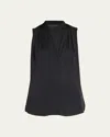 Kobi Halperin Mila Silk-stretch Sleeveless Top In Hot Pink
