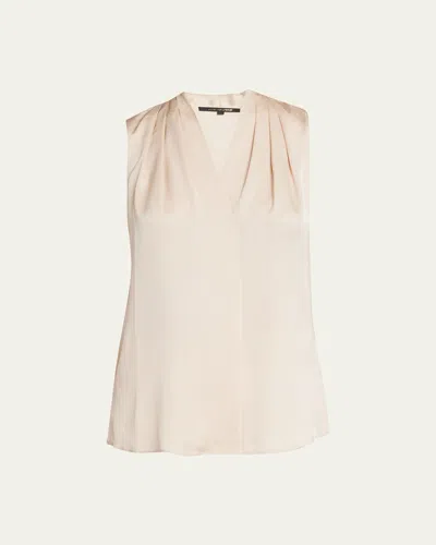 KOBI HALPERIN MILA SILK-STRETCH SLEEVELESS TOP