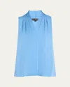 Kobi Halperin Mila Silk-stretch Sleeveless Top In Skyline