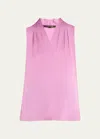 Kobi Halperin Mila Silk-stretch Sleeveless Top In Tulip