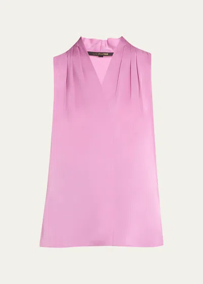 Kobi Halperin Mila Silk-stretch Sleeveless Top In Tulip
