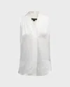 Kobi Halperin Mila Silk-stretch Sleeveless Top In White
