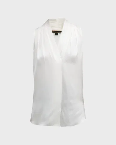Kobi Halperin Mila Silk-stretch Sleeveless Top In White