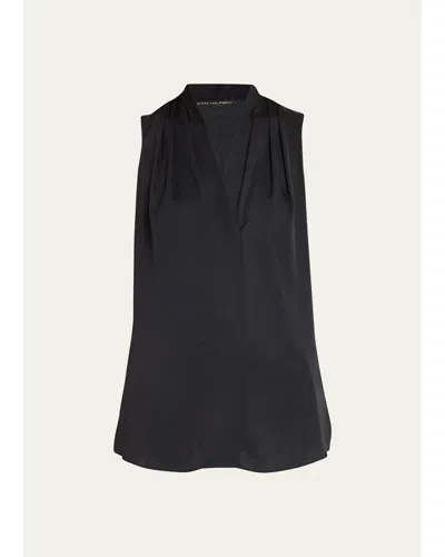 Kobi Halperin Mila Silk-stretch Sleeveless Top In Black