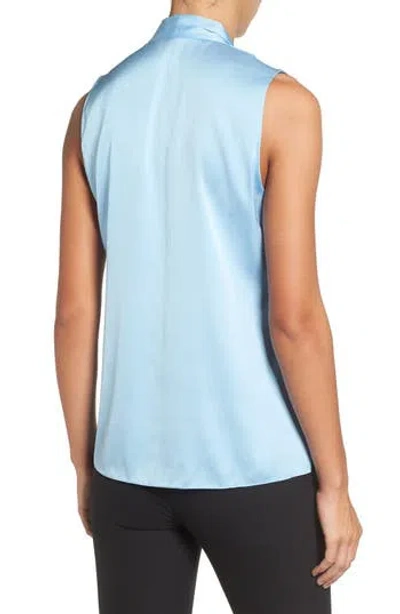 Kobi Halperin 'mila' Sleeveless Stretch Silk Blouse In Blue