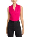 Kobi Halperin Mila Womens Silk V-neck Blouse In Pink